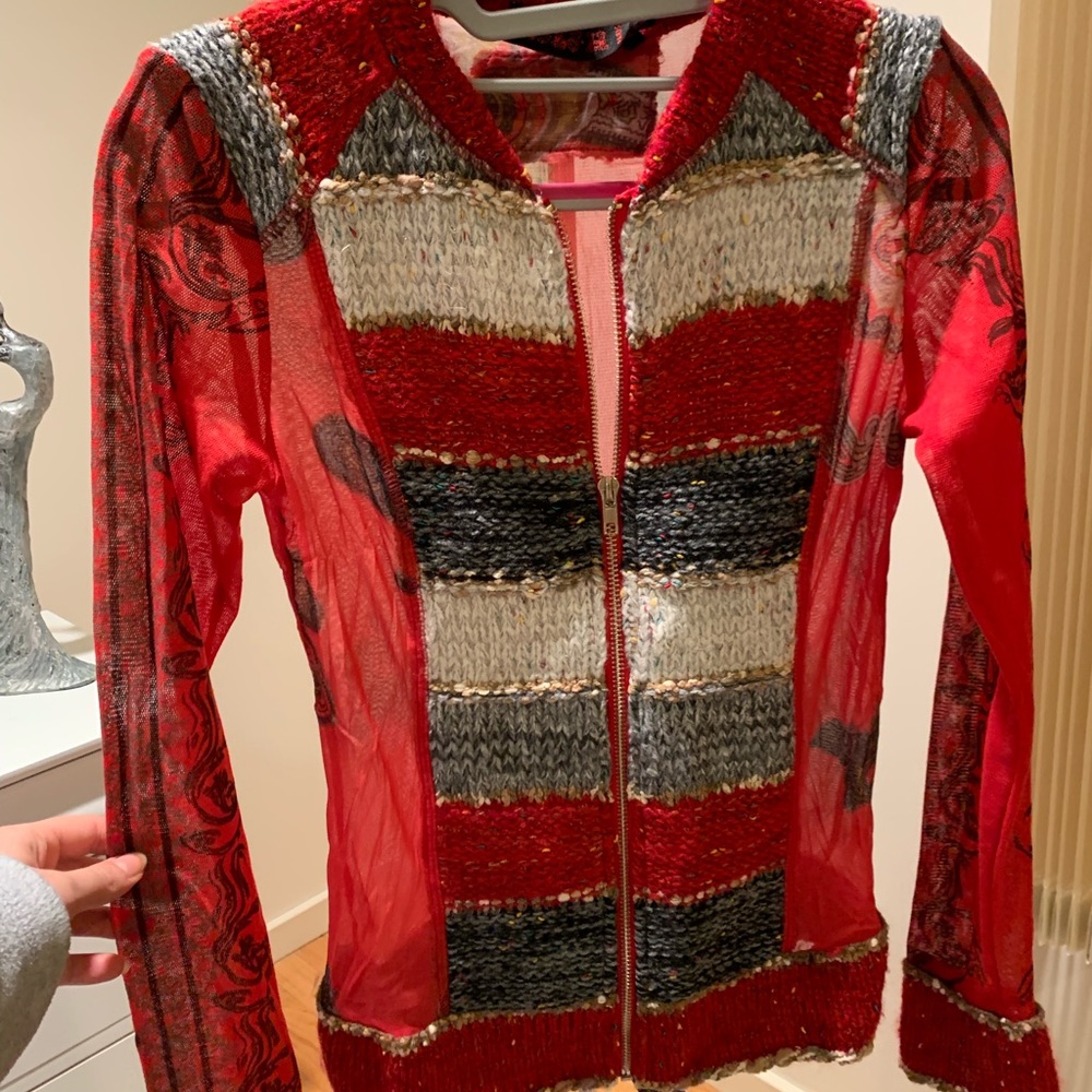 Beautiful red knit sweater